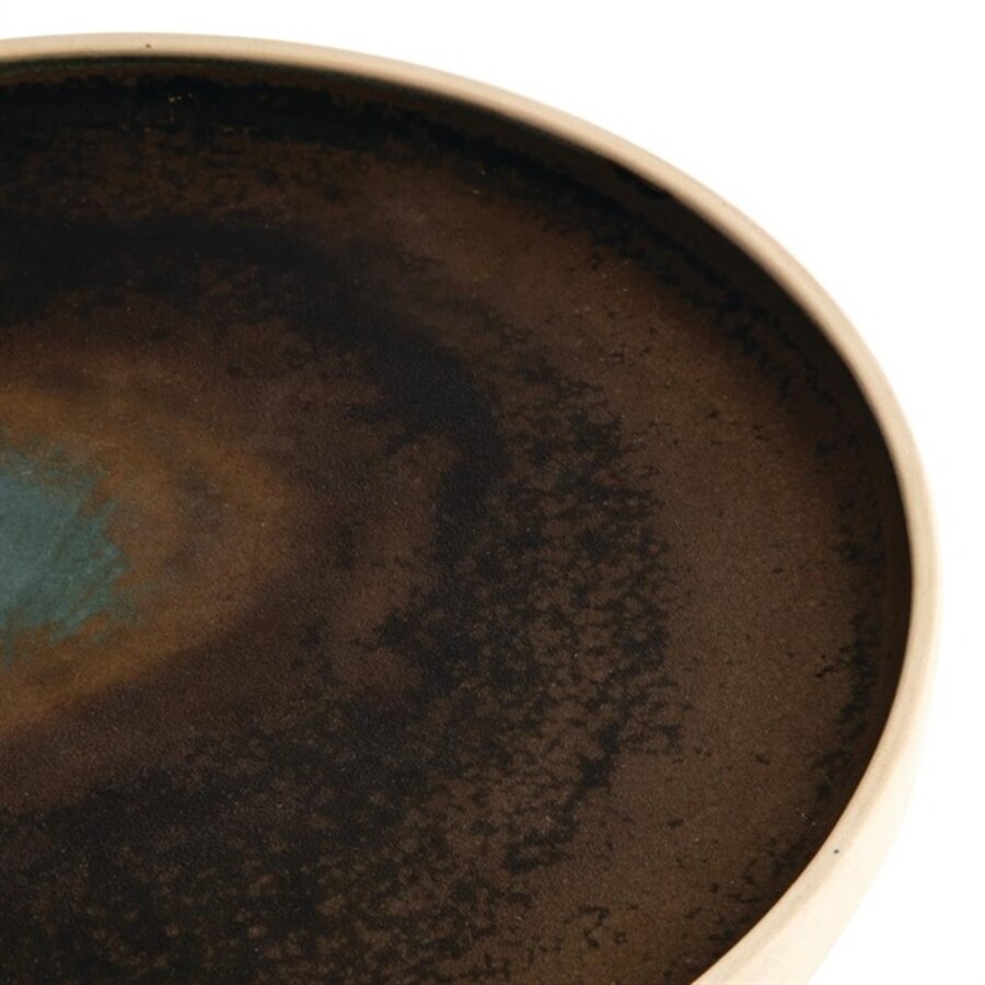 Assiettes rondes plates en toile | vert foncé | 25Øcm | 6 pièces