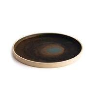 Flache runde Platten aus Canvas | dunkelgrün | 25Øcm | 6 Stück