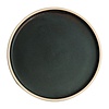 Olympia Canvas platte ronde borden | donkergroen | 25Øcm | 6 stuks