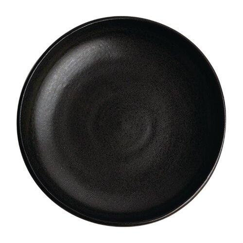  Olympia Canvas deep coupe plates | black | 23Øcm | 6 pieces 