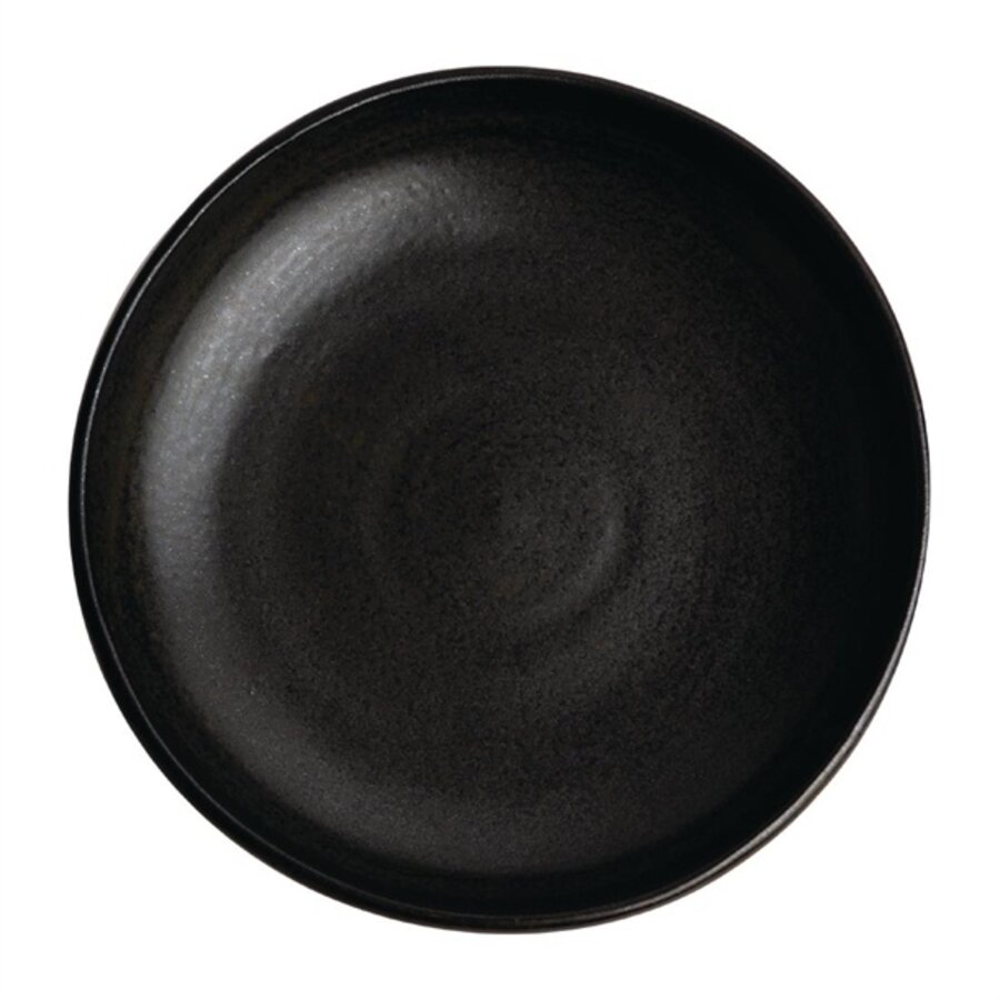 Assiettes creuses en toile | noir | 23Øcm | 6 pièces