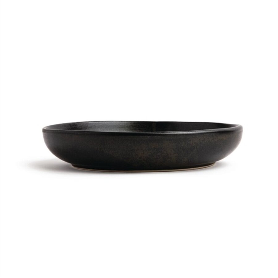 Tiefe Coupételler aus Canvas | schwarz | 23Øcm | 6 Stück