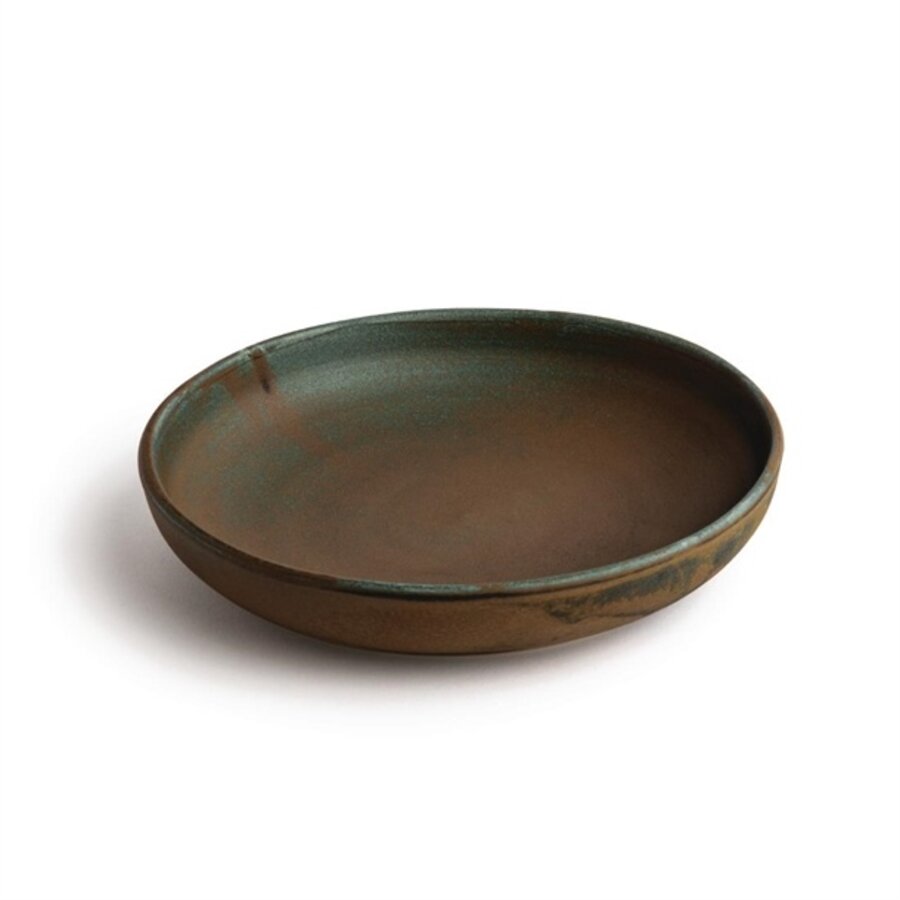 Assiettes creuses en toile | vert foncé | 23Øcm | 6 pièces