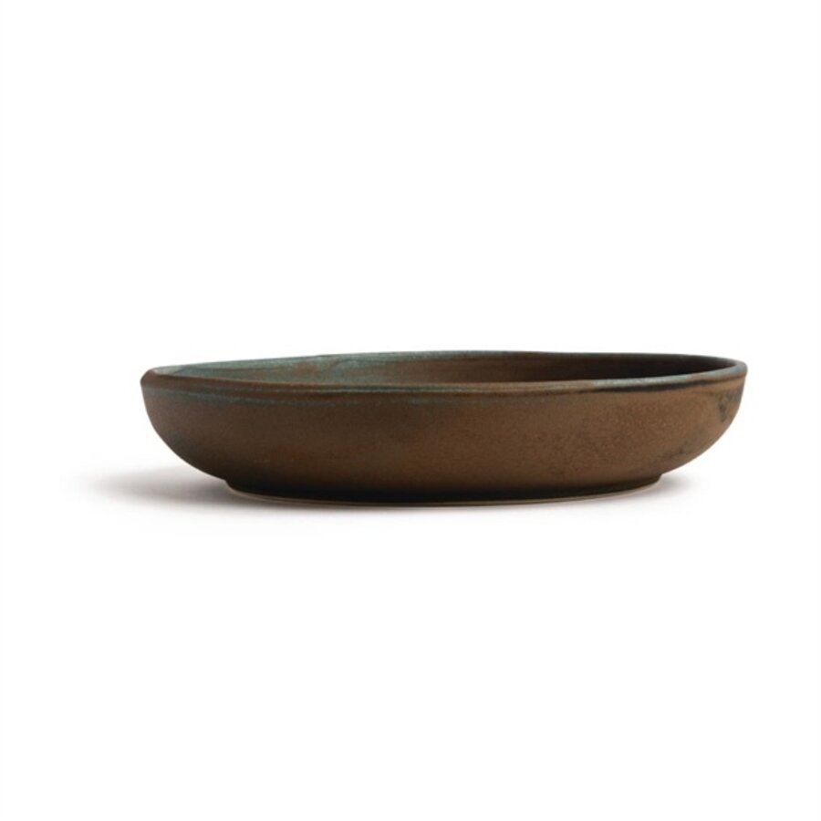 Assiettes creuses en toile | vert foncé | 23Øcm | 6 pièces