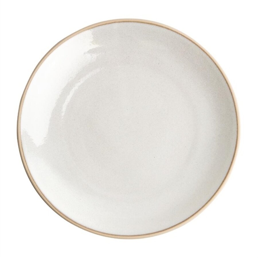Canvas curved plates | white | 27Øcm | 6 pieces