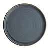 Olympia  Canvas round plates with narrow edge | blue granite | 26.5Øcm | 6 pieces