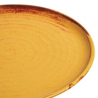 Canvas round plates with narrow edge | rust orange | Ø26.5cm | 6 pieces