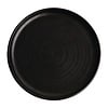 Olympia Canvas ronde borden met smalle rand | zwart | 26,5Øcm | 6 stuks