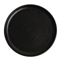 Assiettes rondes en toile à bord étroit | noir | 26,5Øcm | 6 pièces
