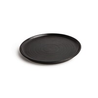 Canvas round plates with narrow edge | black | 26.5Øcm | 6 pieces