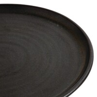 Canvas round plates with narrow edge | black | 26.5Øcm | 6 pieces