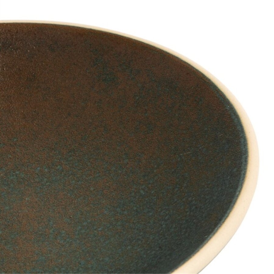 Canvas shallow bowls | dark green | 20Øcm | 6 pieces