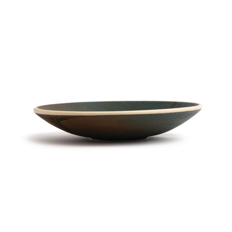 Canvas shallow bowls | dark green | 20Øcm | 6 pieces