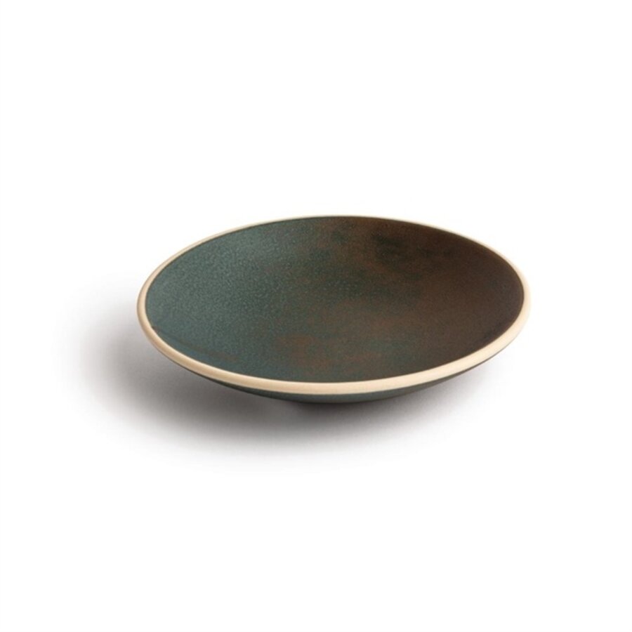 Canvas shallow bowls | dark green | 20Øcm | 6 pieces