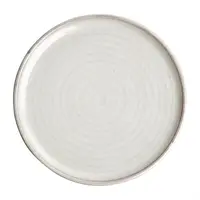 Canvas round plates with narrow edge | white | 26.5Øcm | 6 pieces