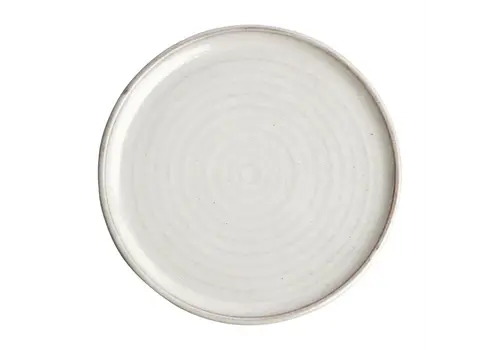  Olympia Canvas ronde borden met smalle rand | wit | 26,5Øcm | 6 stuks 