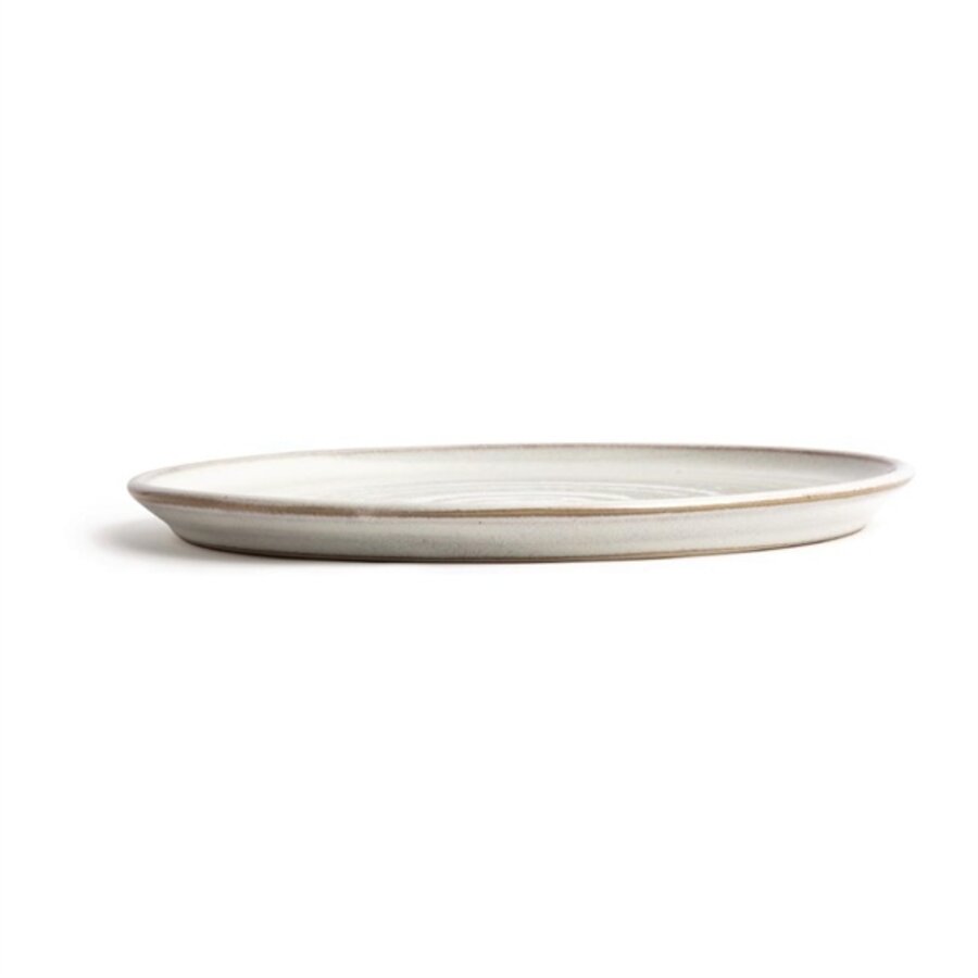 Assiettes rondes en toile à bord étroit | blanc | 26,5Øcm | 6 pièces