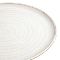 Canvas round plates with narrow edge | white | 26.5Øcm | 6 pieces