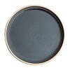 Olympia  Canvas platte ronde borden | blauw graniet | 25Øcm | 6 stuks