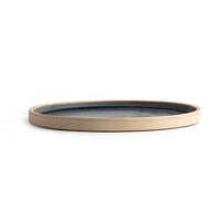 Flache runde Platten aus Canvas | blauer Granit | 25Øcm | 6 Stück