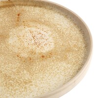 Canvas flat round plates | cream | 25Øcm | 6 pieces