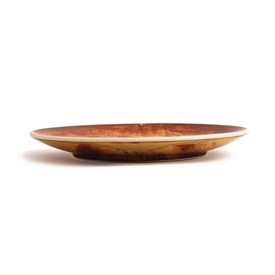 Canvas curved plates | rust orange | 27Øcm | 6 pieces