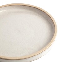 Canvas flat round plates | white | 18 cm | 6 pieces