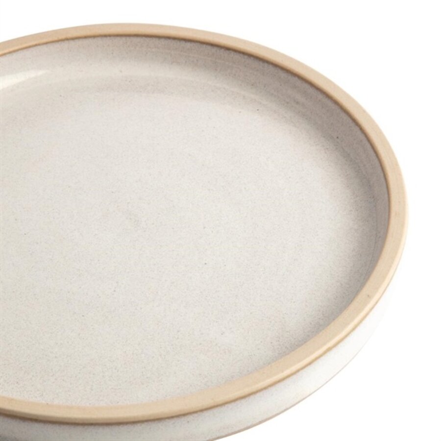Flache runde Platten aus Canvas | weiß | 18 cm | 6 Stück