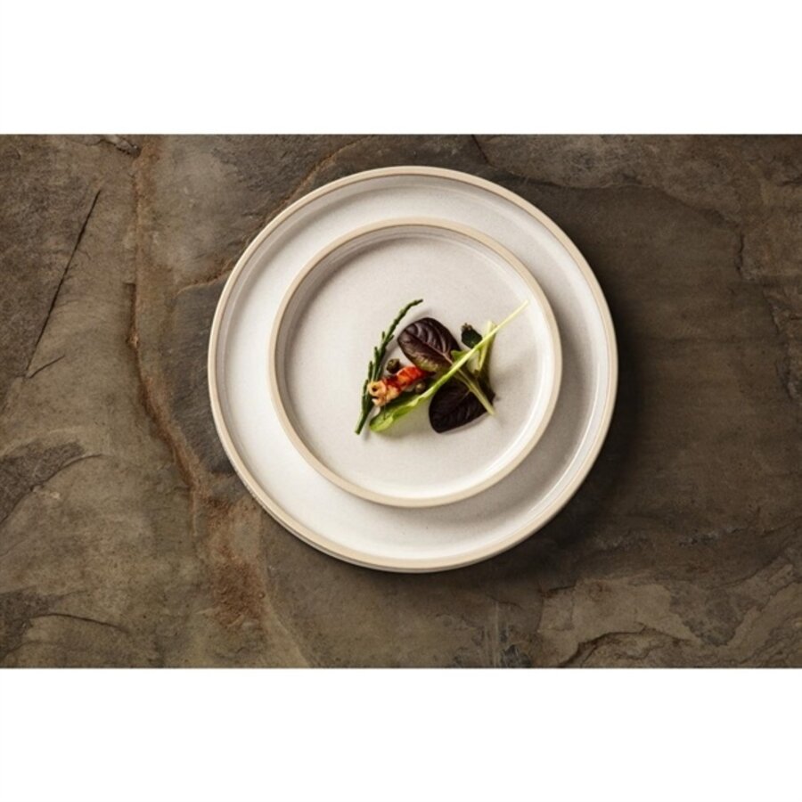 Assiettes rondes plates en toile | blanc | 18 cm | 6 pièces