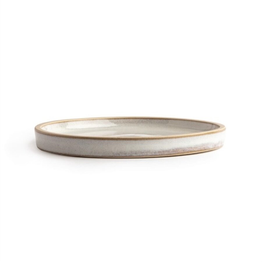Flache runde Platten aus Canvas | weiß | 18 cm | 6 Stück