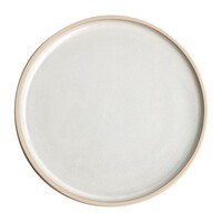 Canvas platte ronde borden | wit | 18 cm | 6 stuks
