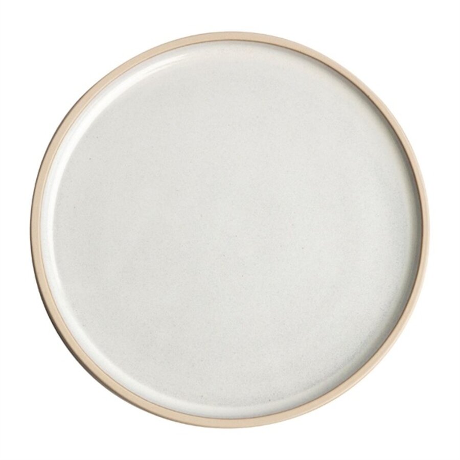 Assiettes rondes plates en toile | blanc | 18 cm | 6 pièces
