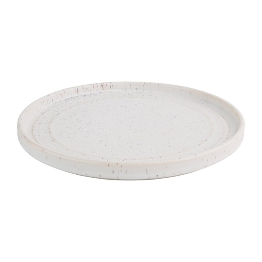 Cavolo flat round plates | 22Øcm | white | 6 pieces