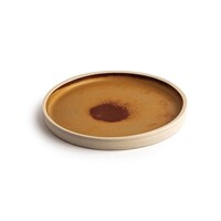 Assiettes rondes plates en toile | orange rouille | 18Øcm | 6 pièces