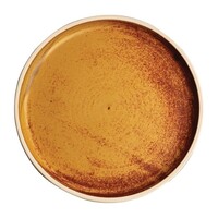 Assiettes rondes plates en toile | orange rouille | 18Øcm | 6 pièces