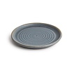 Olympia Canvas ronde borden met smalle rand | blauw | 18 cm | 6 stuks