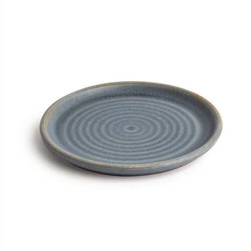  Olympia Assiettes rondes en toile à bord étroit | bleu | 18 cm | 6 pièces 