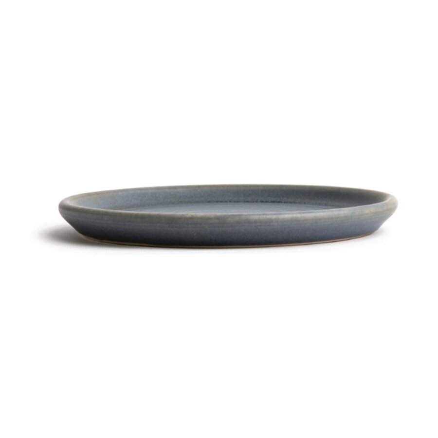 Canvas-Rundplatten mit schmalem Rand | blau | 18 cm | 6 Stück