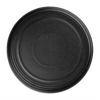 Cavolo flat round plates | 22cm | black | 4 pieces