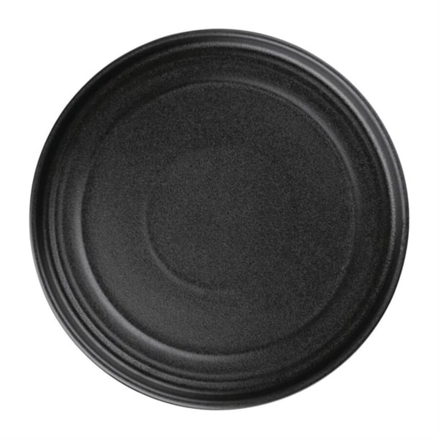 Assiettes rondes plates Cavolo | 22 cm | noir | 4 pièces