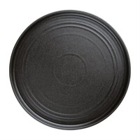 Cavolo flat round plates | 27Øcm | black | 4 pieces