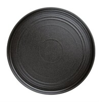 Cavolo platte ronde borden | 27Øcm | zwart | 4 stuks