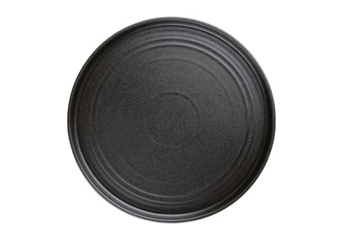  Olympia Cavolo platte ronde borden | 27Øcm | zwart | 4 stuks 