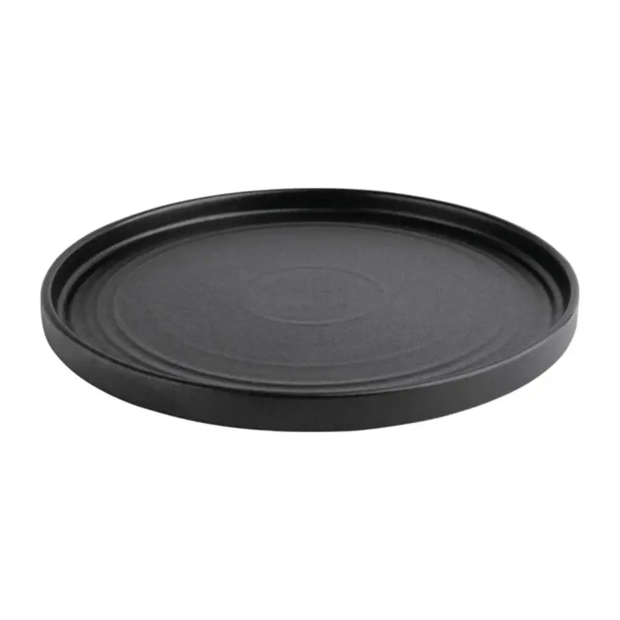 Cavolo flat round plates | 27Øcm | black | 4 pieces