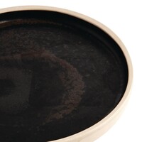 Assiettes rondes plates en toile | noir | 18Øcm | 6 pièces