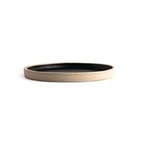Canvas flat round plates | black | 18Øcm | 6 pieces