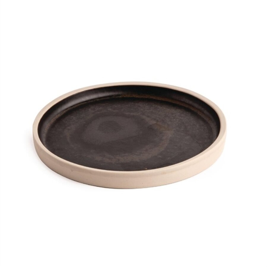 Flache runde Platten aus Canvas | schwarz | 18Øcm | 6 Stück