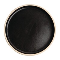 Assiettes rondes plates en toile | noir | 18Øcm | 6 pièces
