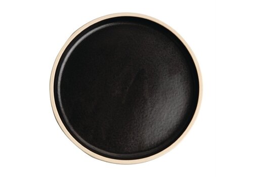  Olympia Assiettes rondes plates en toile | noir | 18Øcm | 6 pièces 
