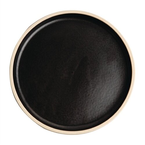  Olympia Canvas flat round plates | black | 18Øcm | 6 pieces 